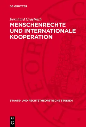 Graefrath |  Menschenrechte und internationale Kooperation | Buch |  Sack Fachmedien
