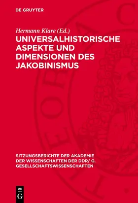 Klare |  Universalhistorische Aspekte und Dimensionen des Jakobinismus | eBook | Sack Fachmedien