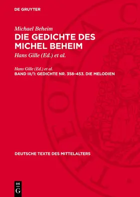 Gille / Spriewald |  Gedichte Nr. 358–453. Die Melodien | Buch |  Sack Fachmedien