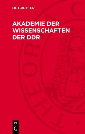 Degruyter |  Akademie der Wissenschaften der DDR | Buch |  Sack Fachmedien