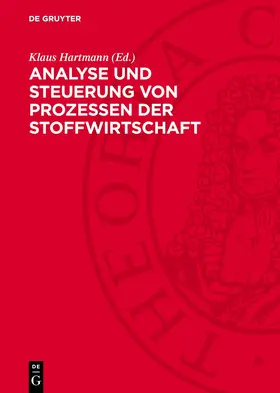 Hartmann |  Analyse und Steuerung von Prozessen der Stoffwirtschaft | Buch |  Sack Fachmedien