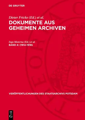 Materna / Schreckenbach / Holtz |  1914–1918 | Buch |  Sack Fachmedien