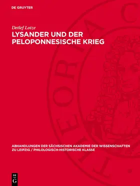Lotze |  Lysander und der peloponnesische Krieg | Buch |  Sack Fachmedien