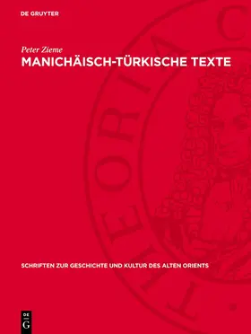 Zieme |  Manichäisch-türkische Texte | eBook | Sack Fachmedien