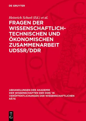 Koziolek / Scheel |  Fragen der wissenschaftlich-technischen und ökonomischen Zusammenarbeit UdSSR/DDR | Buch |  Sack Fachmedien