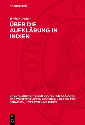 Ruben |  Über die Aufklärung in Indien | eBook | Sack Fachmedien