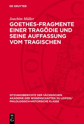 Müller |  Goethes-Fragmente einer Tragödie und seine Auffassung vom Tragischen | eBook | Sack Fachmedien