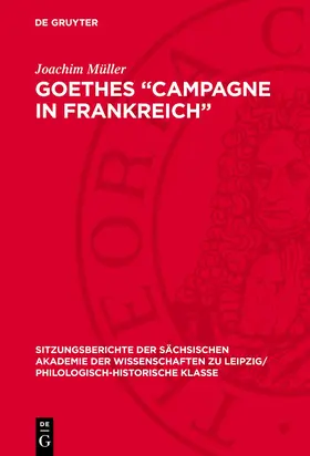 Müller |  Goethes "Campagne in Frankreich" | Buch |  Sack Fachmedien