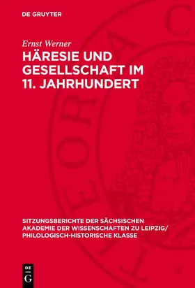 Werner |  Häresie und Gesellschaft im 11. Jahrhundert | Buch |  Sack Fachmedien