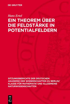 Ertel |  Ein Theorem über die Feldstärke in Potentialfeldern | Buch |  Sack Fachmedien