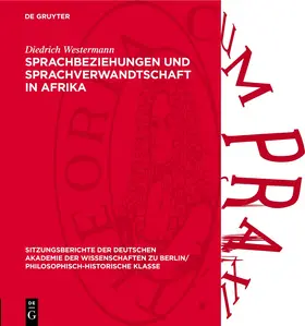 Westermann |  Sprachbeziehungen und Sprachverwandtschaft in Afrika | Buch |  Sack Fachmedien