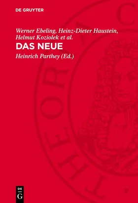 Parthey |  Das Neue | eBook | Sack Fachmedien
