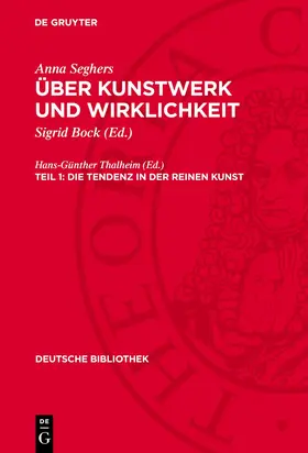 Bock / Seghers |  Die Tendenz in der reinen Kunst | eBook | Sack Fachmedien