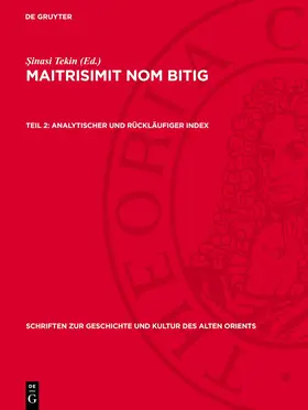 Tekin | Analytischer und rückläufiger Index | E-Book | www.sack.de