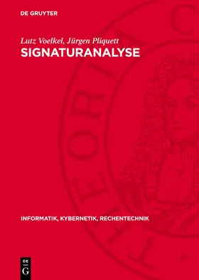 Pliquett / Voelkel |  Signaturanalyse | Buch |  Sack Fachmedien