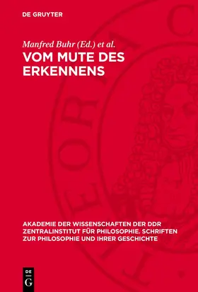 Buhr / Oiserman |  Vom Mute des Erkennens | eBook | Sack Fachmedien