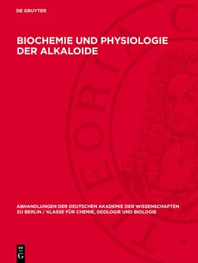 Biochemie und Physiologie der Alkaloide | E-Book | www.sack.de