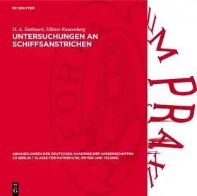 Rathsack / Rautenberg |  Untersuchungen an Schiffsanstrichen | eBook | Sack Fachmedien