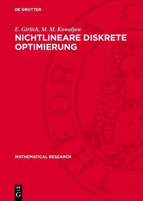 Girlich / Kowaljow |  Nichtlineare diskrete Optimierung | Buch |  Sack Fachmedien