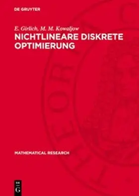 Girlich / Kowaljow |  Nichtlineare diskrete Optimierung | eBook | Sack Fachmedien