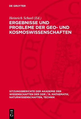 Scheel |  Ergebnisse und Probleme der Geo- und Kosmoswissenschaften | eBook | Sack Fachmedien