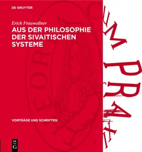 Frauwallner | Aus der Philosophie der sivaitischen Systeme | Buch | 978-3-11-273846-7 | www.sack.de