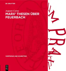 Cornu |  Marx’ Thesen über Feuerbach | eBook | Sack Fachmedien
