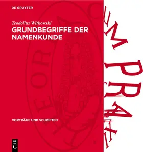 Witkowski |  Grundbegriffe der Namenkunde | eBook | Sack Fachmedien