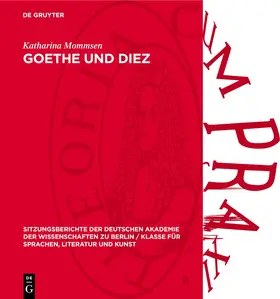 Mommsen |  Goethe und Diez | eBook | Sack Fachmedien