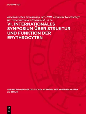 Rapoport / Jung |  VI. Internationales Symposium über Struktur und Funktion der Erythrocyten | Buch |  Sack Fachmedien