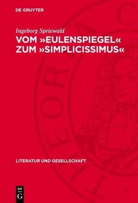 Spriewald |  Vom 'Eulenspiegel' zum 'Simplicissimus' | Buch |  Sack Fachmedien