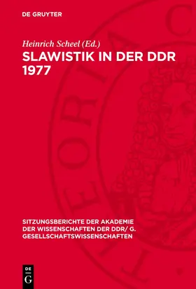 Scheel |  Slawistik in der DDR 1977 | Buch |  Sack Fachmedien