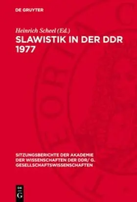 Scheel | Slawistik in der DDR 1977 | E-Book | www.sack.de
