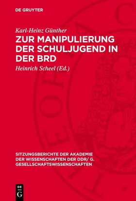 Günther / Scheel |  Zur Manipulierung der Schuljugend in der BRD | eBook | Sack Fachmedien