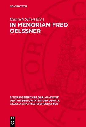 Scheel |  In memoriam Fred Oelßner | eBook | Sack Fachmedien