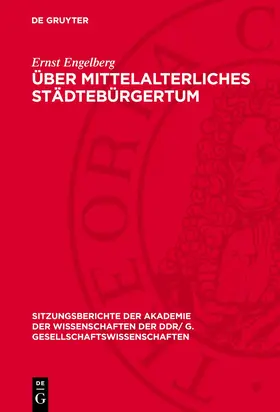 Engelberg |  Über mittelalterliches Städtebürgertum | eBook | Sack Fachmedien