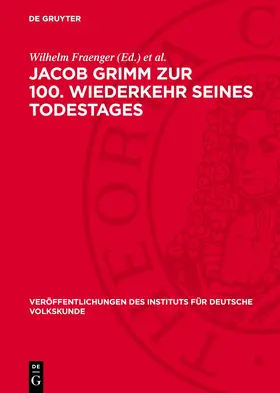 Fraenger / Steinitz |  Jacob Grimm zur 100. Wiederkehr seines Todestages | Buch |  Sack Fachmedien