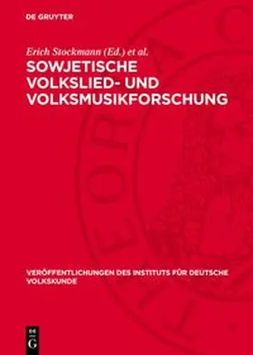 Stockmann / Strobach |  Sowjetische Volkslied- und Volksmusikforschung | Buch |  Sack Fachmedien