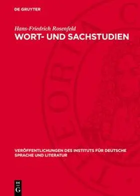 Rosenfeld |  Wort- und Sachstudien | Buch |  Sack Fachmedien