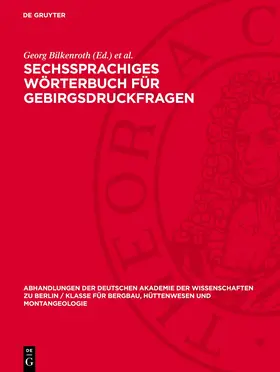 Bilkenroth / Schmidt |  Sechssprachiges Wörterbuch für Gebirgsdruckfragen | Buch |  Sack Fachmedien
