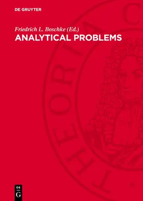 Boschke |  Analytical Problems | Buch |  Sack Fachmedien