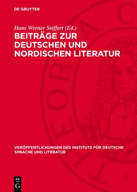 Seiffert |  Beiträge zur deutschen und nordischen Literatur | Buch |  Sack Fachmedien