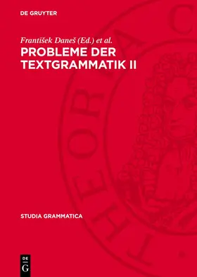 Daneš / Viehweger |  Probleme der Textgrammatik II | Buch |  Sack Fachmedien