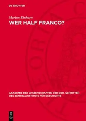 Einhorn |  Wer half Franco? | Buch |  Sack Fachmedien