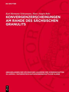 Scheumann / Behr |  Konvergenzerscheinungen am Rande des sächsischen Granulits | eBook | Sack Fachmedien