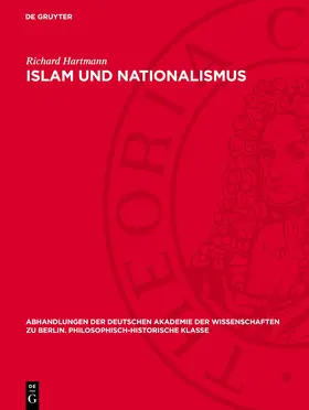 Hartmann |  Islam und Nationalismus | eBook | Sack Fachmedien