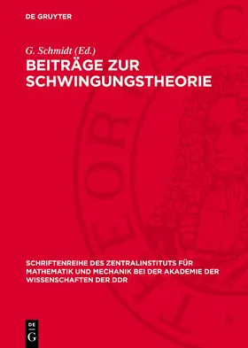 Schmidt |  Beiträge zur Schwingungstheorie | Buch |  Sack Fachmedien