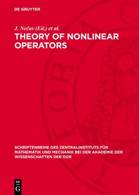 Necas / Necas / Kolomý |  Theory of Nonlinear Operators | Buch |  Sack Fachmedien