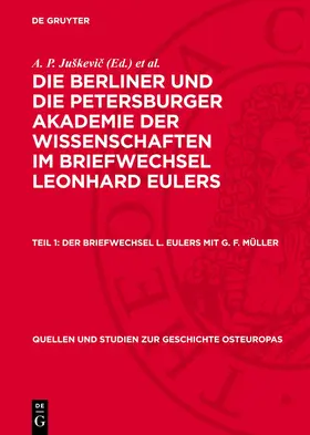 Juškevic / Winter / Hoffmann |  Der Briefwechsel L. Eulers mit G. F. Müller | eBook | Sack Fachmedien