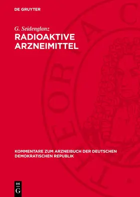 Seidenglanz |  Radioaktive Arzneimittel | eBook | Sack Fachmedien